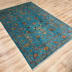 Öğretmenler Halı El Dokuma Mavi Sultani