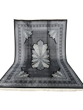 Makine İpek Siyah-Gri Halı 1166D