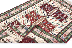 Öğretmenler Halı El Dokuma Derin Sumak Kilim ÖÇDS625
