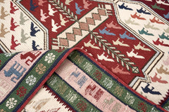 Öğretmenler Halı El Dokuma Derin Sumak Kilim ÖÇDS625
