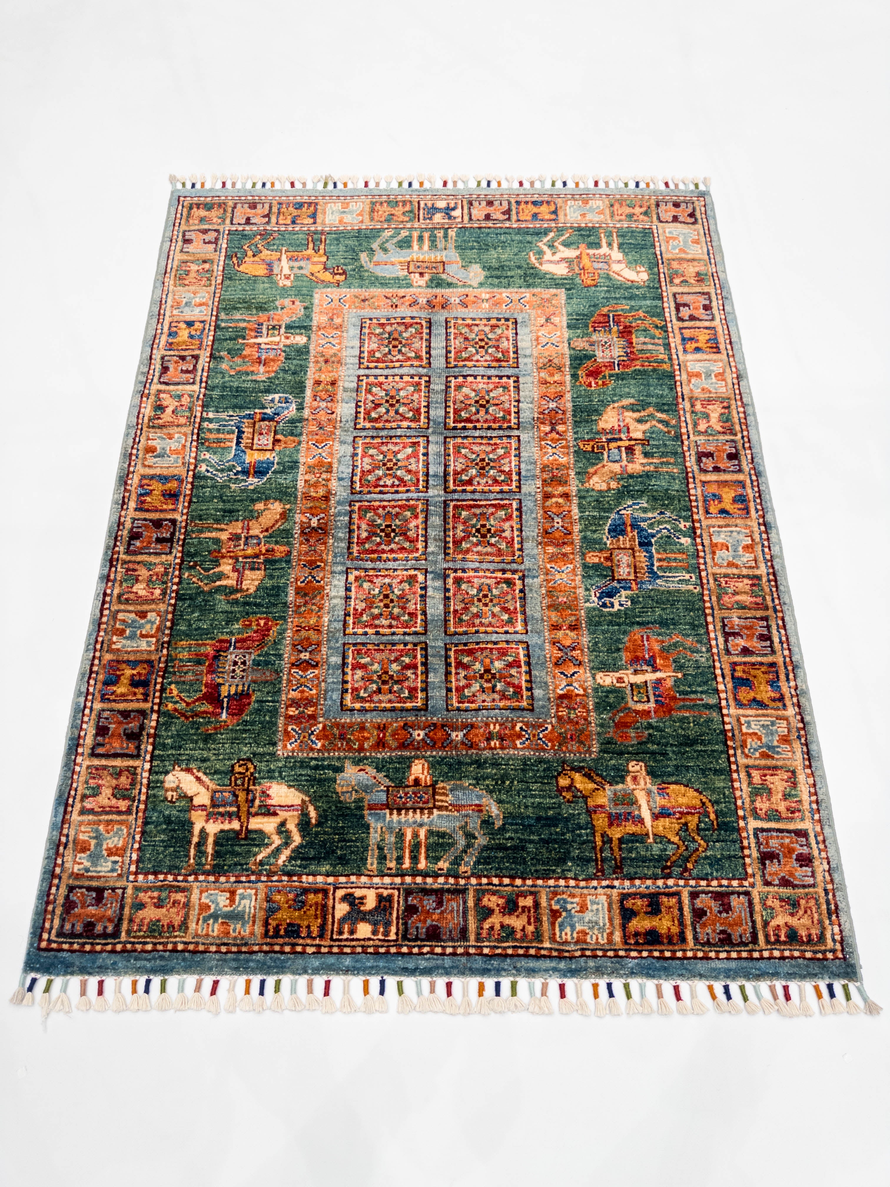 Öğretmenler Halı El Dokuma Pazırık Halı 79X129 - 119481400051