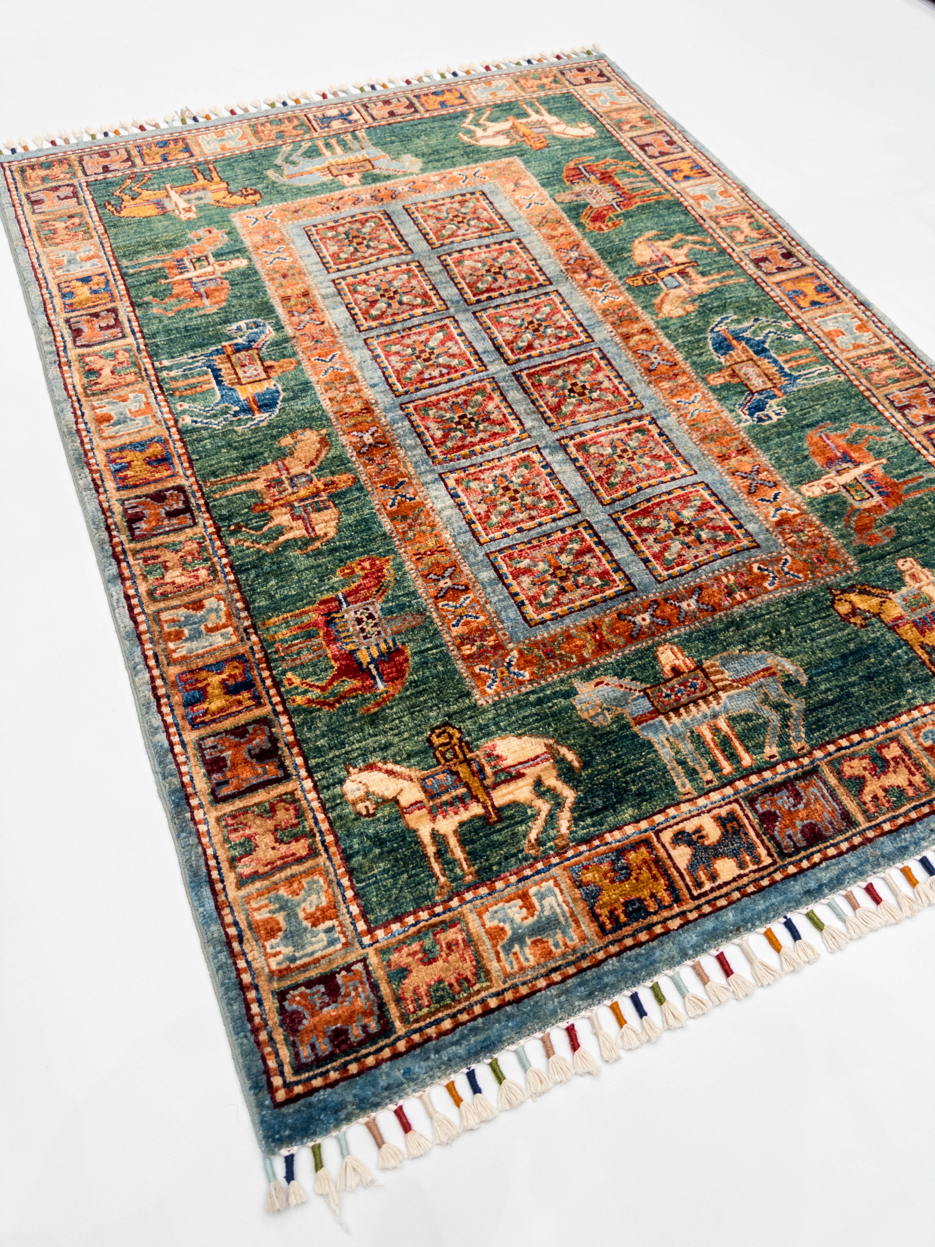 Öğretmenler Halı El Dokuma Pazırık Halı 79X129 - 119481400051