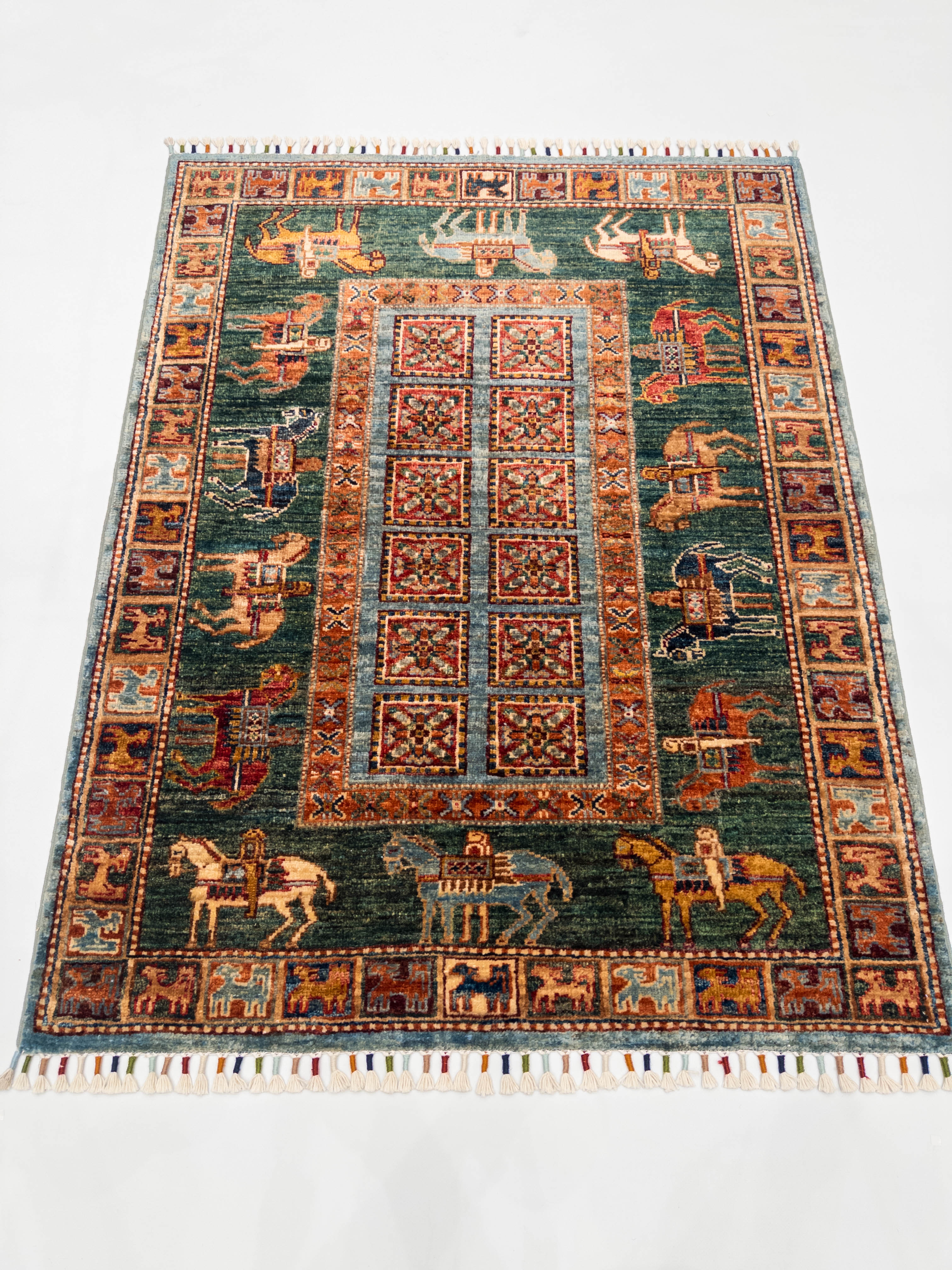 Öğretmenler Halı El Dokuma Pazırık Halı 97X124 - 119481400050