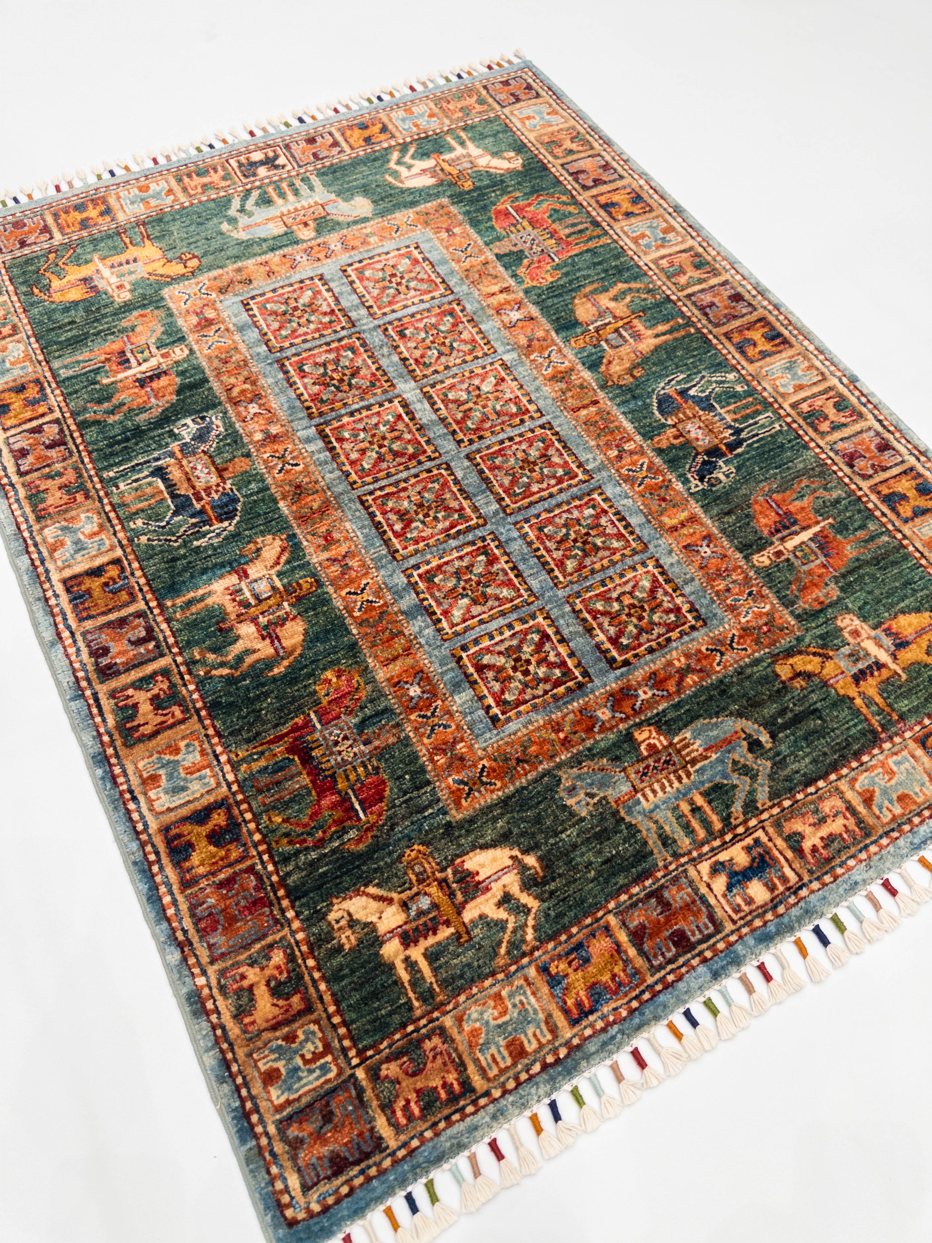 Öğretmenler Halı El Dokuma Pazırık Halı 97X124 - 119481400050