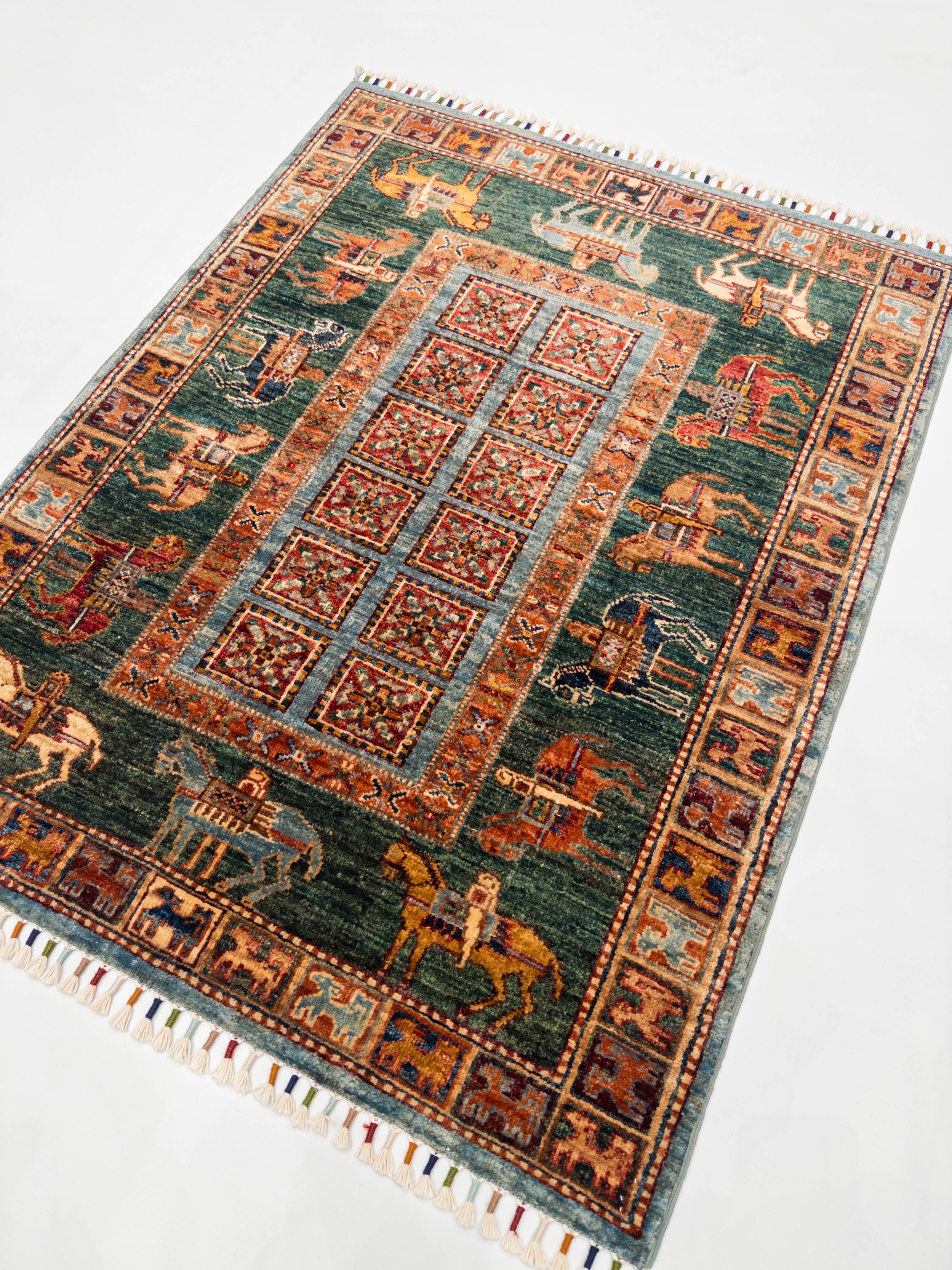 Öğretmenler Halı El Dokuma Pazırık Halı 97X124 - 119481400050