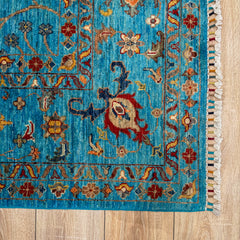 Öğretmenler Halı El Dokuma Mavi Sultani