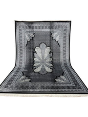 Makine İpek Siyah-Gri Halı 1166D