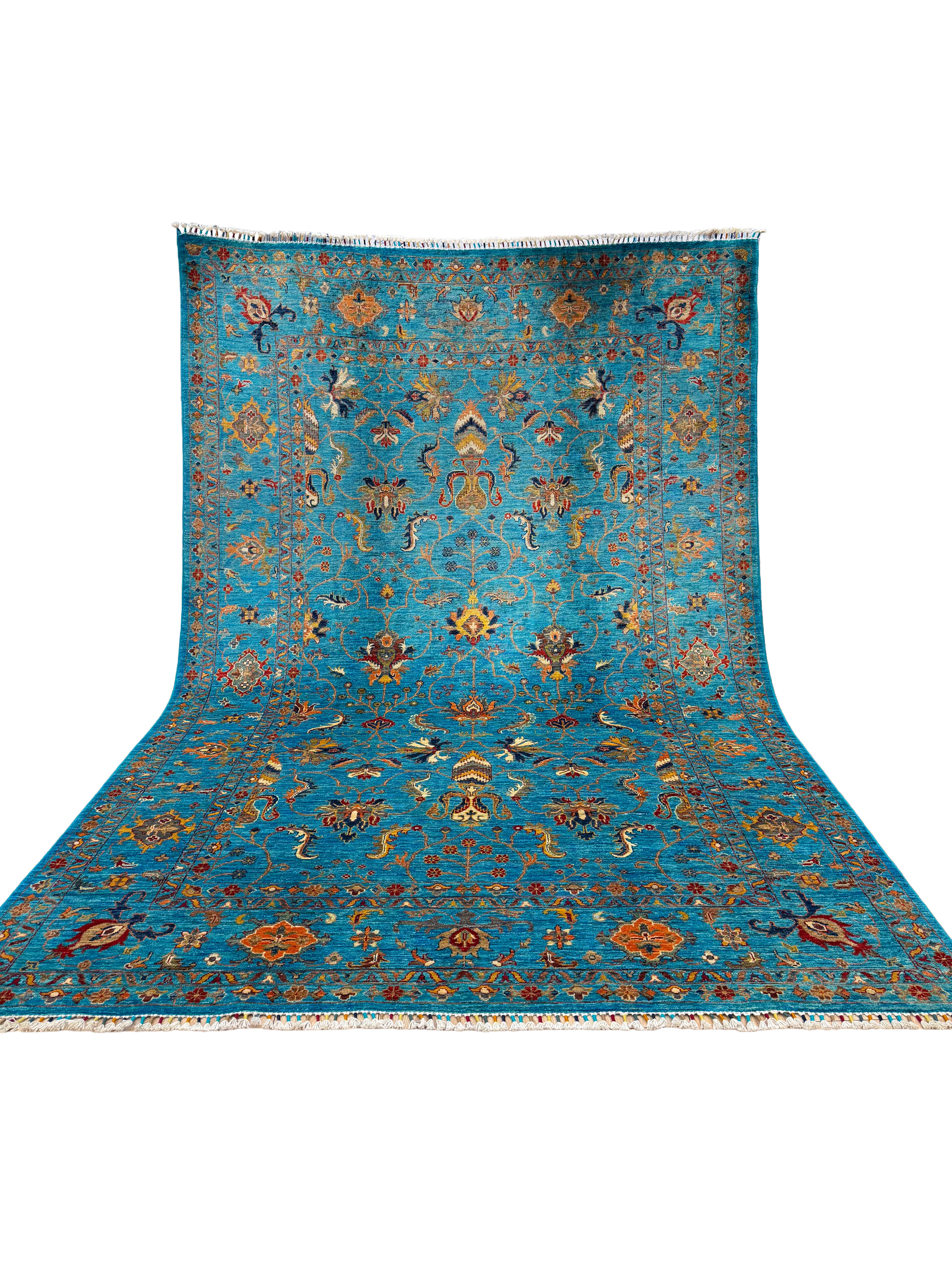 Öğretmenler Halı El Dokuma Mavi Sultani