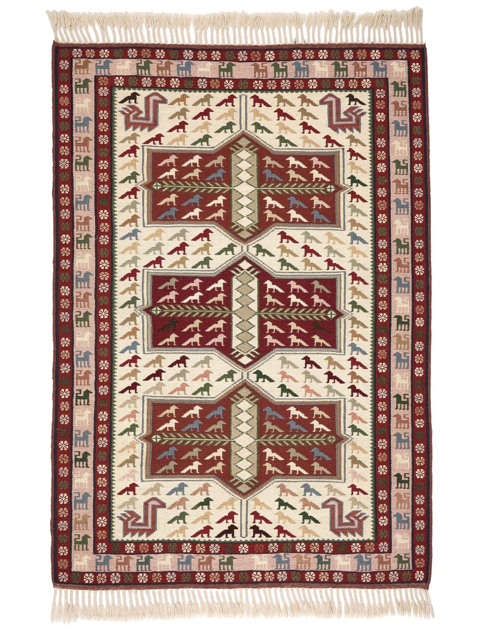 Öğretmenler Halı El Dokuma Deirn Sumak Kilim ÖÇDS694