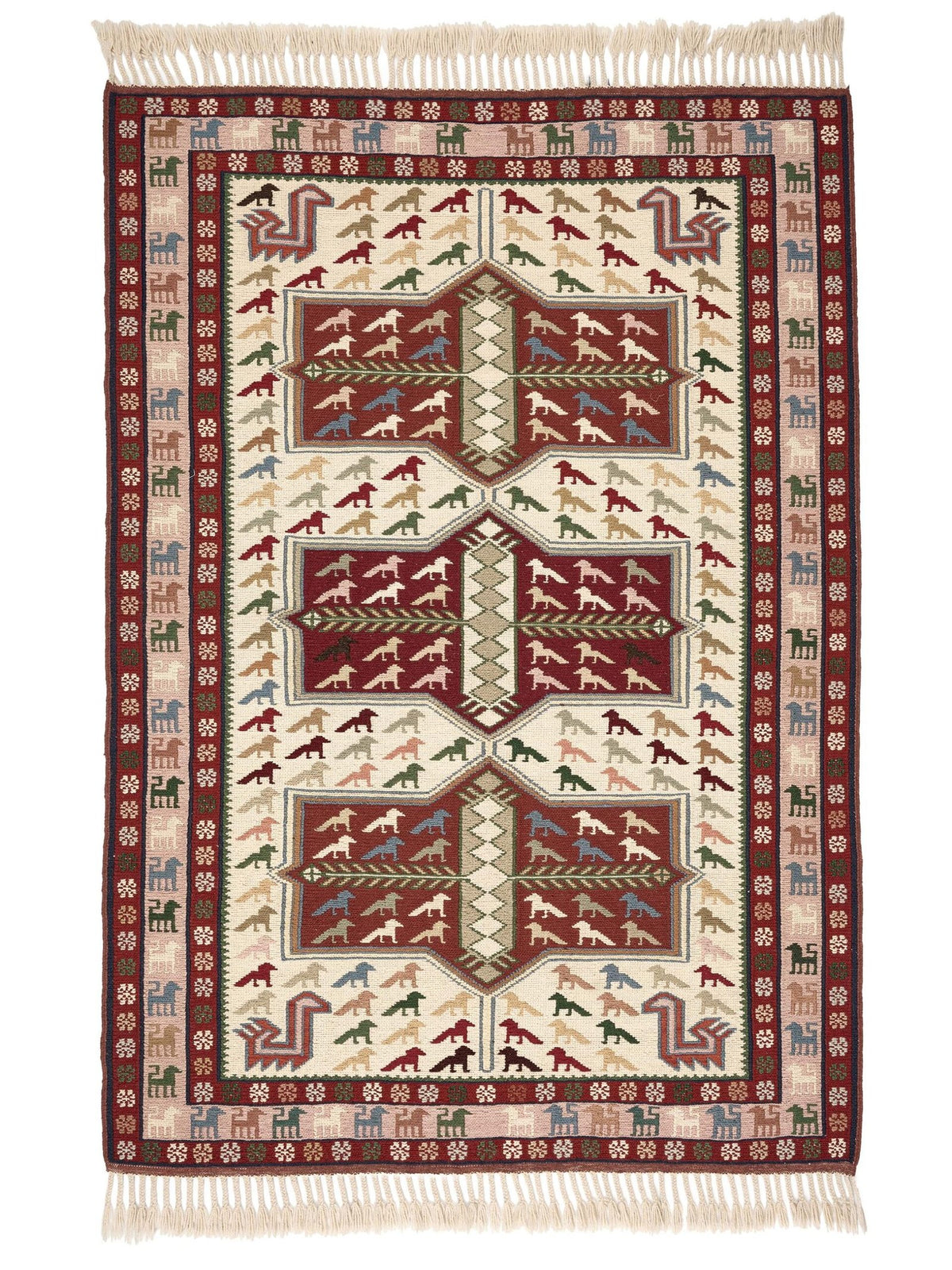 Öğretmenler Halı El Dokuma Deirn Sumak Kilim ÖÇDS694