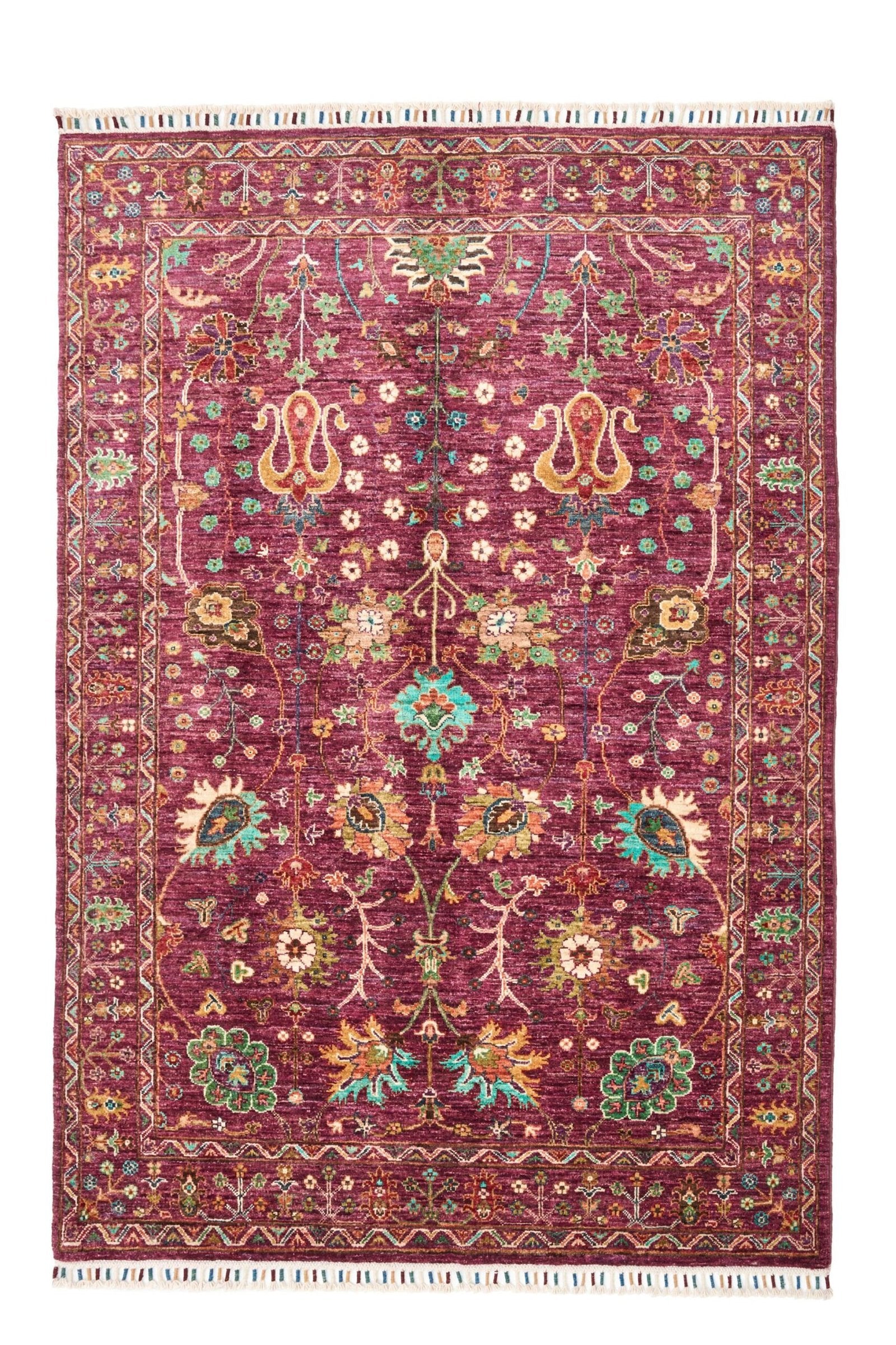 El Dokuma Türkmen Sultani Bordo Yün ÖÇTS1000