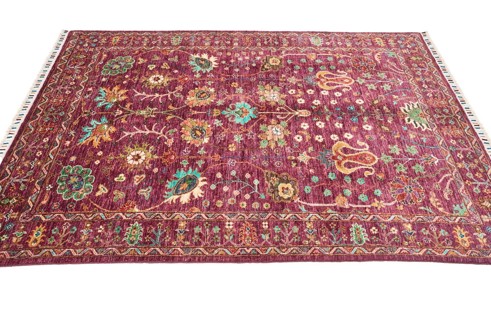 El Dokuma Türkmen Sultani Bordo Yün ÖÇTS1000