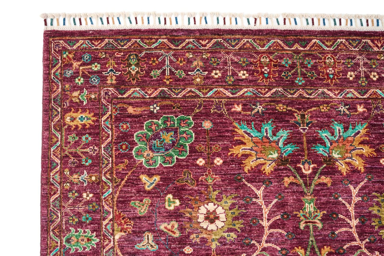 El Dokuma Türkmen Sultani Bordo Yün ÖÇTS1000