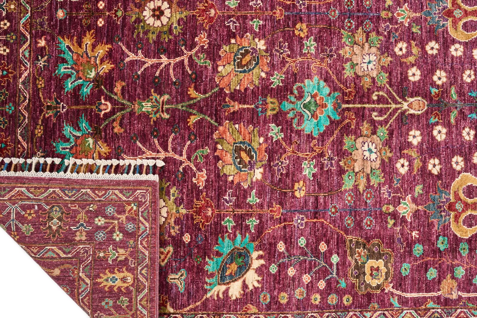 El Dokuma Türkmen Sultani Bordo Yün ÖÇTS1000