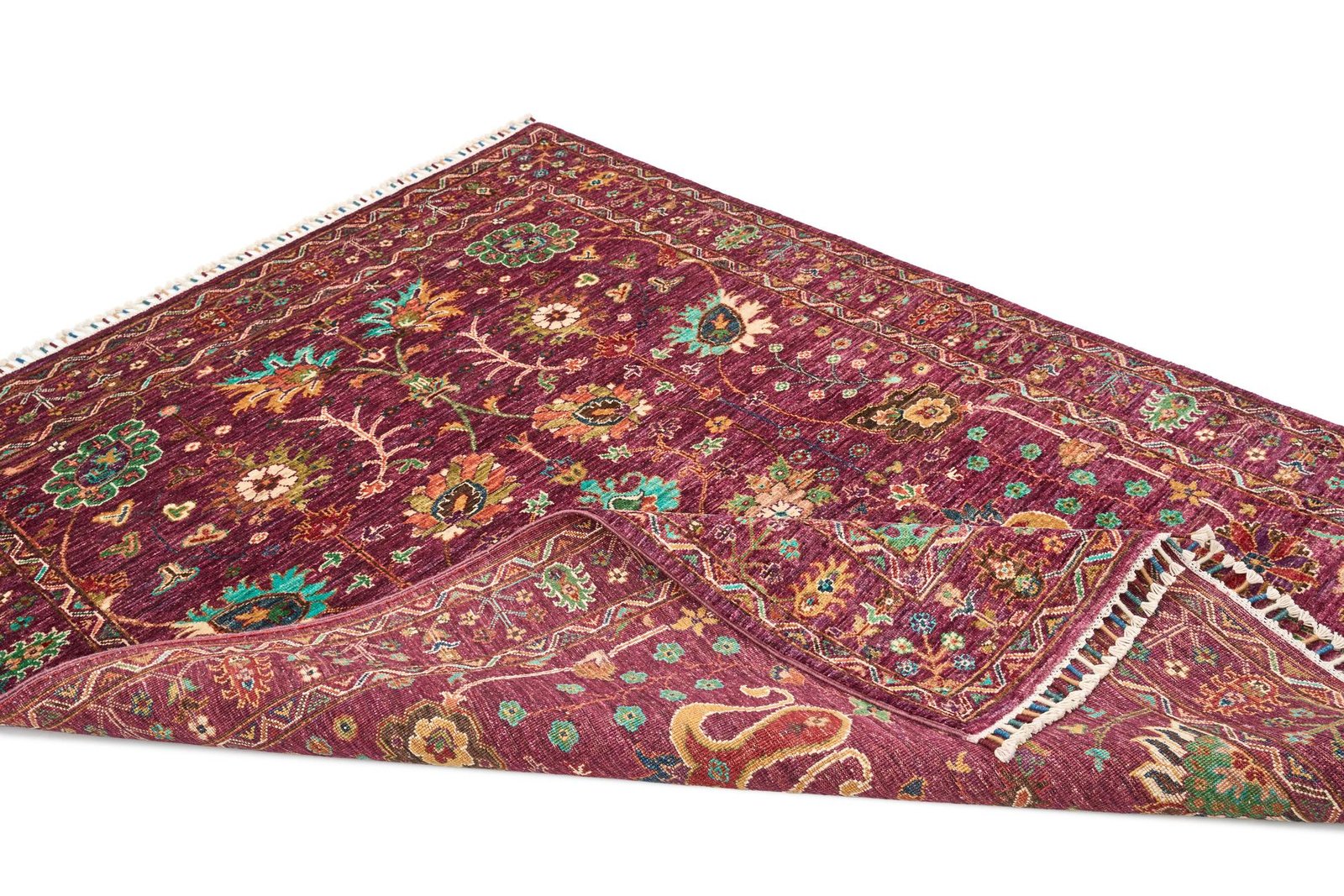 El Dokuma Türkmen Sultani Bordo Yün ÖÇTS1000