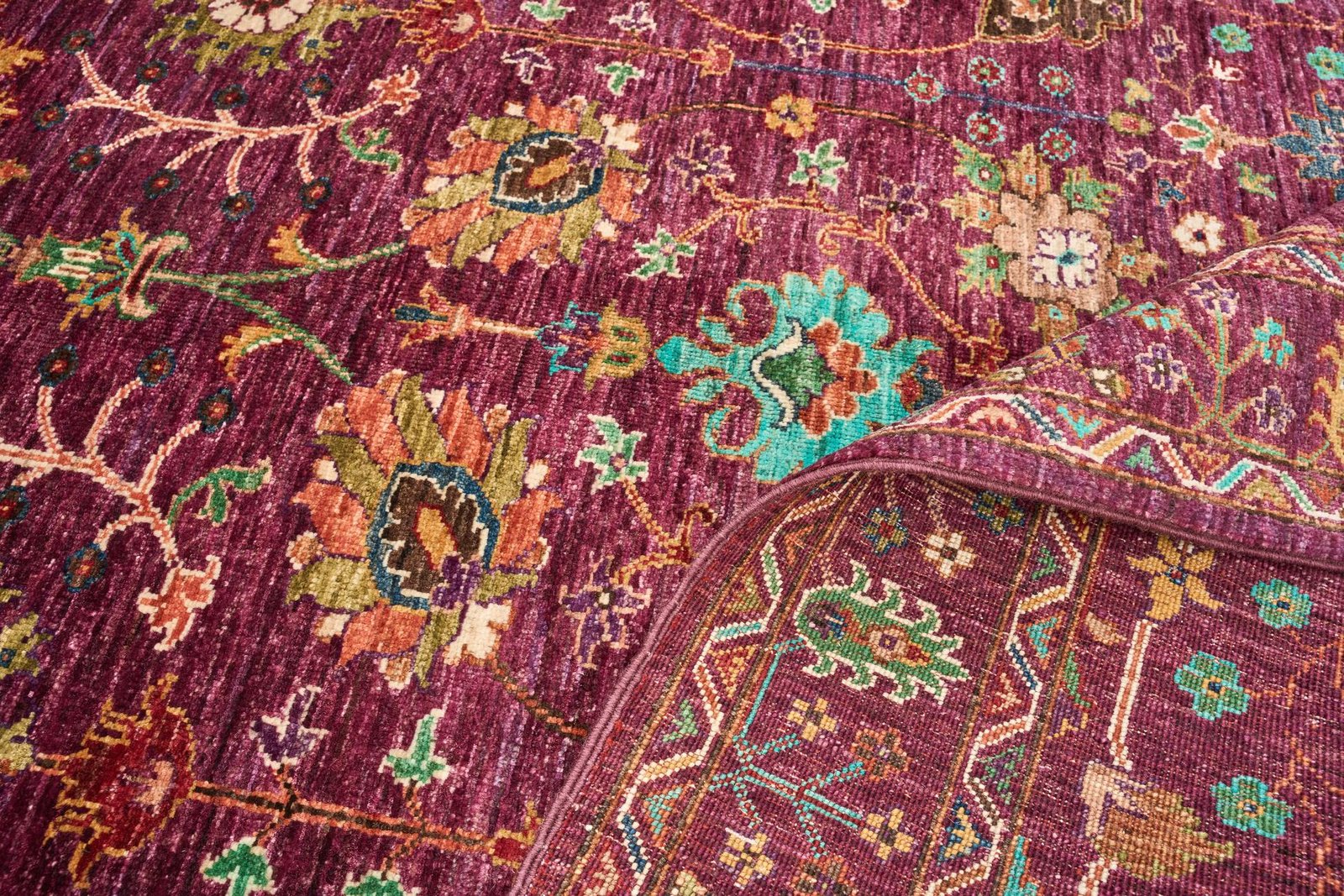 El Dokuma Türkmen Sultani Bordo Yün ÖÇTS1000