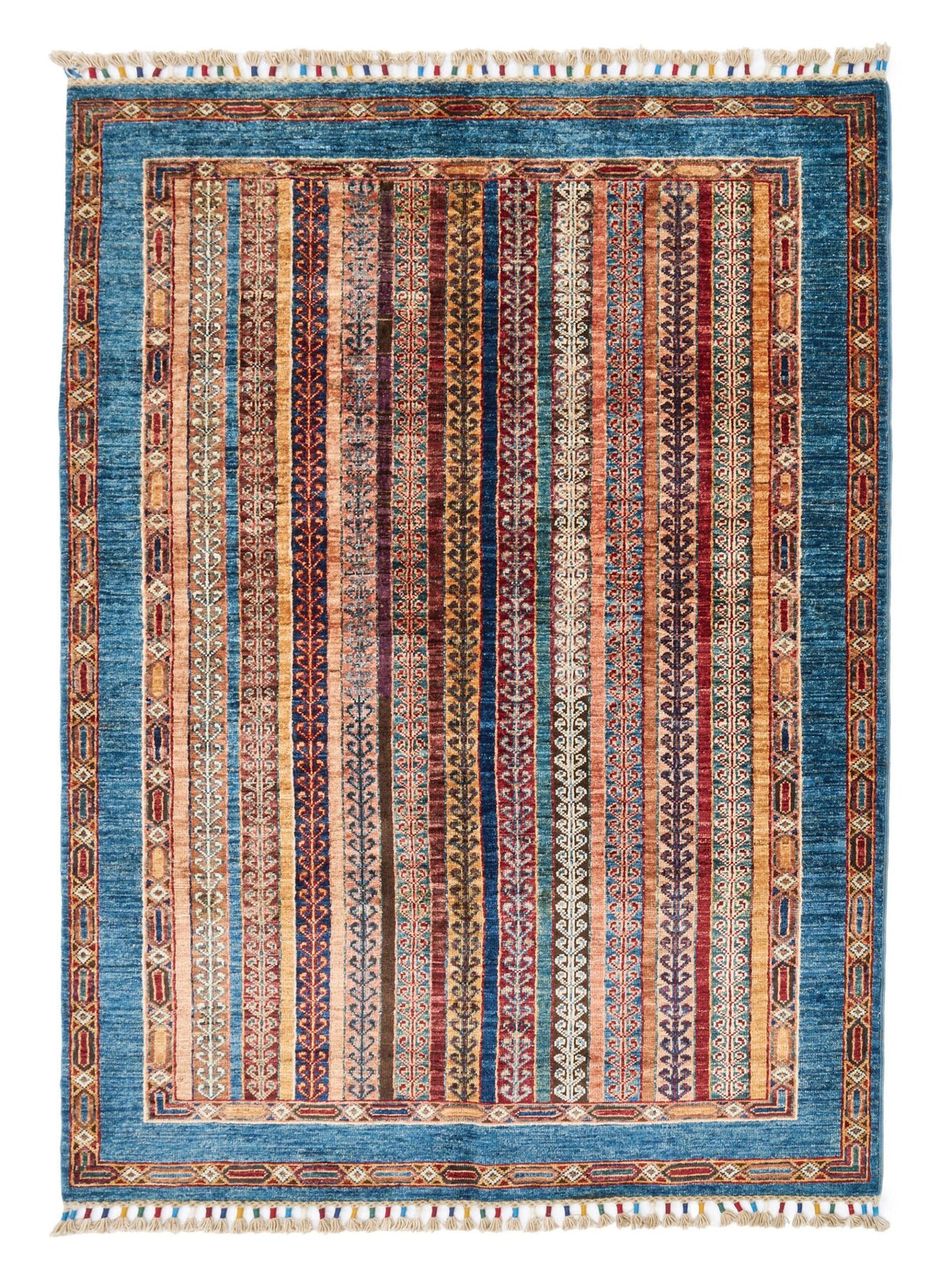 El Dokuma Şal Mavi Yün ÖÇİS1059