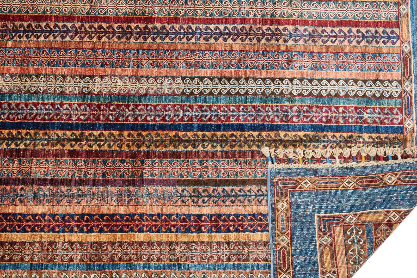 El Dokuma Şal Mavi Yün ÖÇİS1059