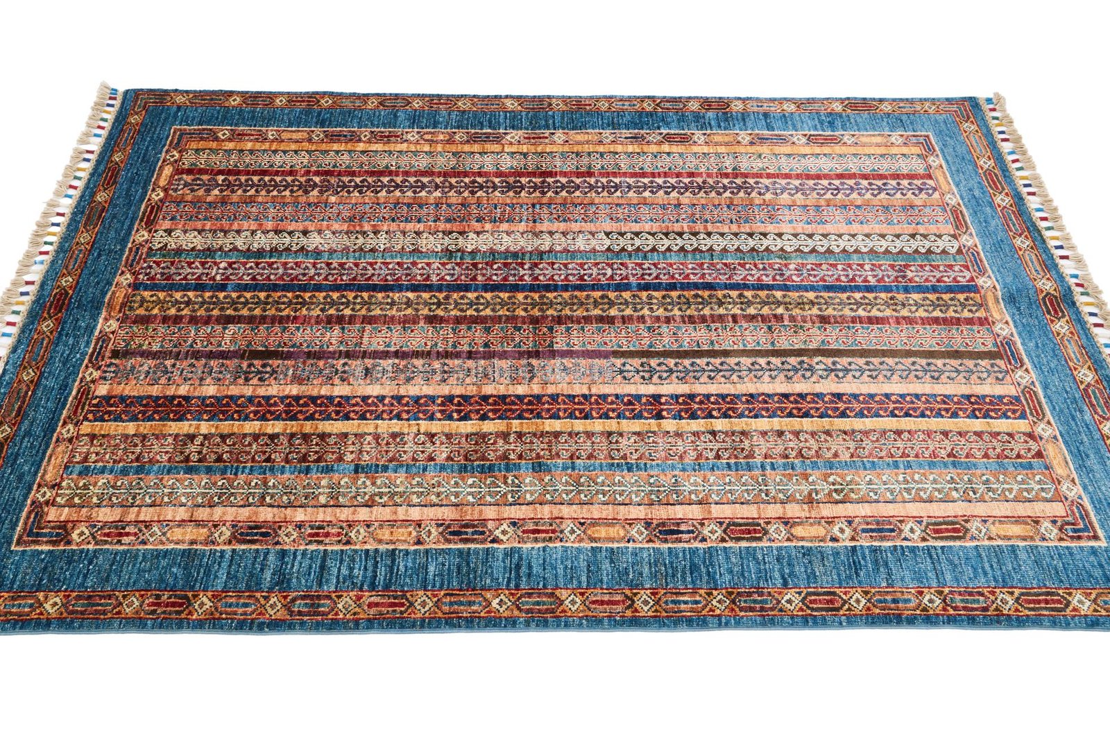 El Dokuma Şal Mavi Yün ÖÇİS1059