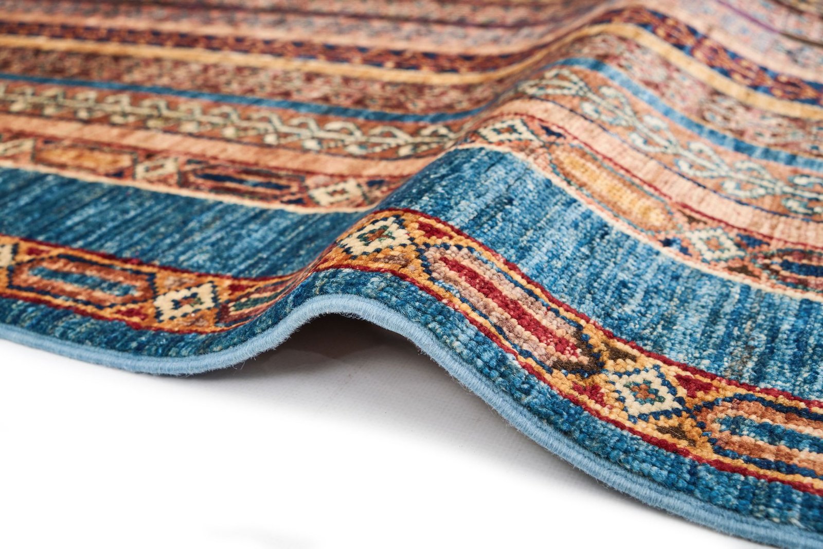 El Dokuma Şal Mavi Yün ÖÇİS1059