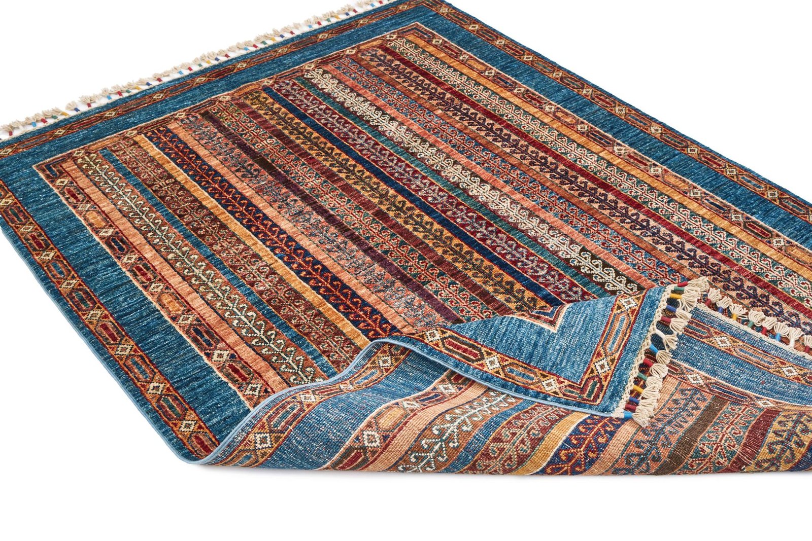 El Dokuma Şal Mavi Yün ÖÇİS1059