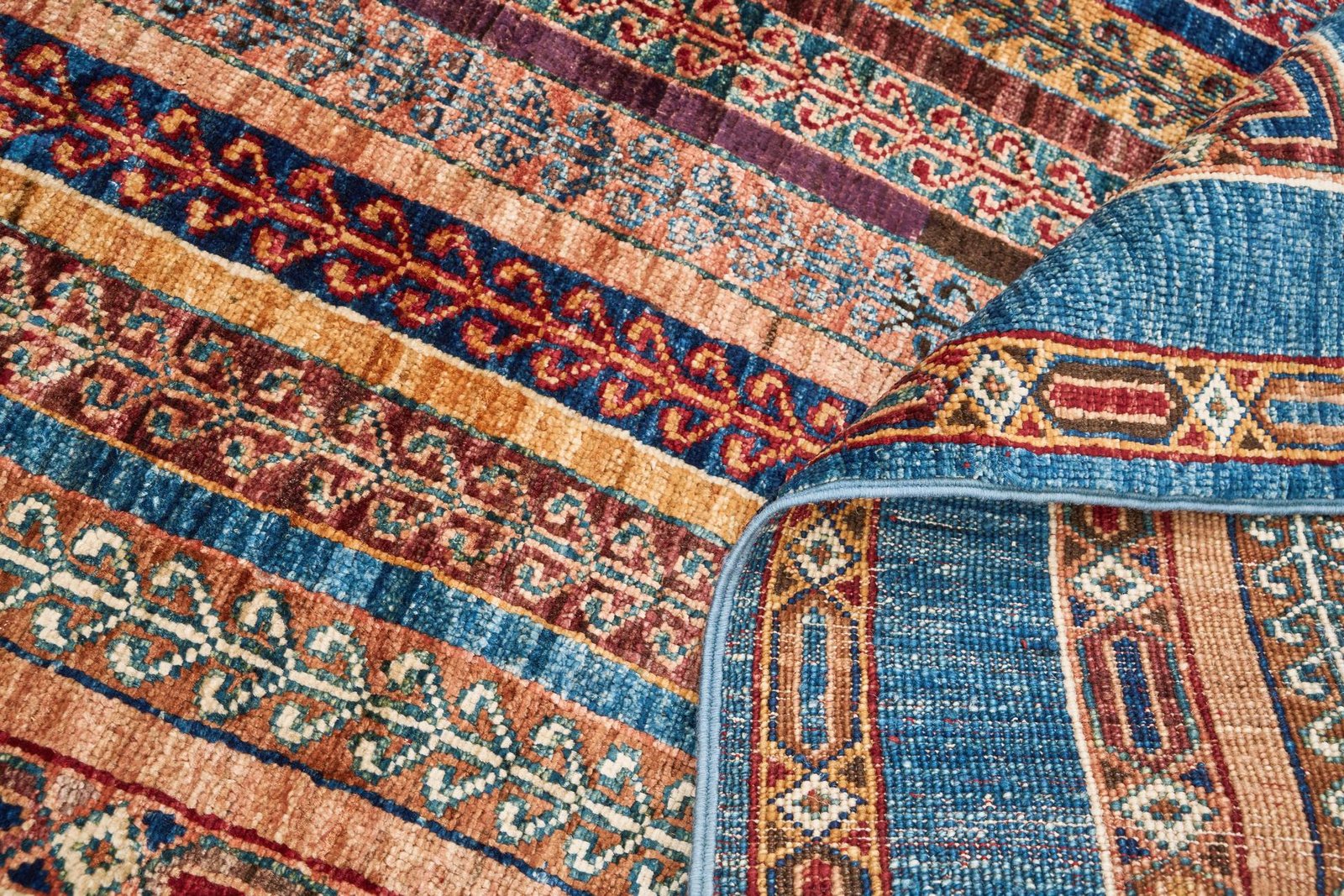 El Dokuma Şal Mavi Yün ÖÇİS1059