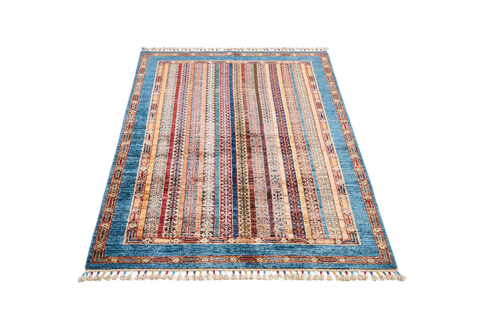 El Dokuma Şal Mavi Yün ÖÇİS1059