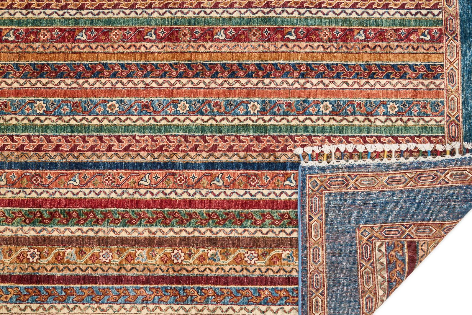 El Dokuma Şal Mavi Yün ÖÇİS1061