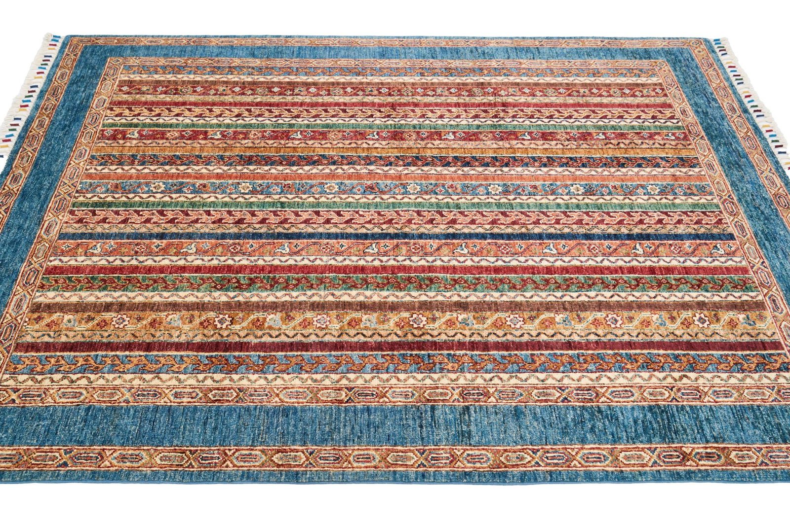 El Dokuma Şal Mavi Yün ÖÇİS1061