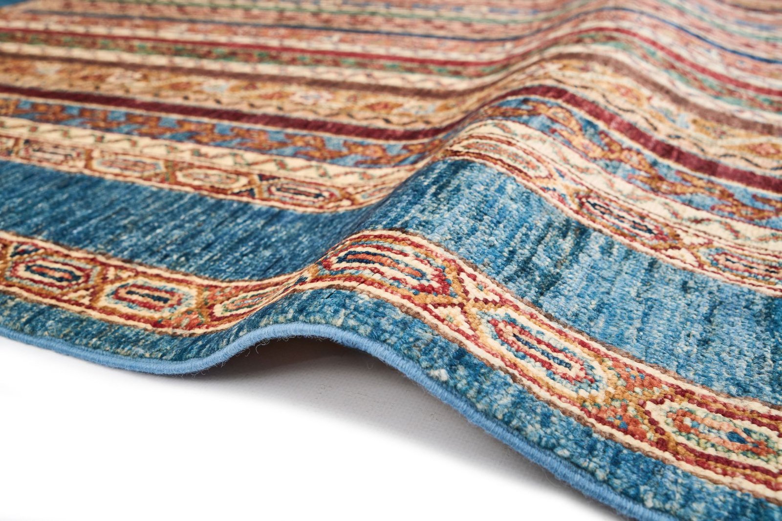 El Dokuma Şal Mavi Yün ÖÇİS1061