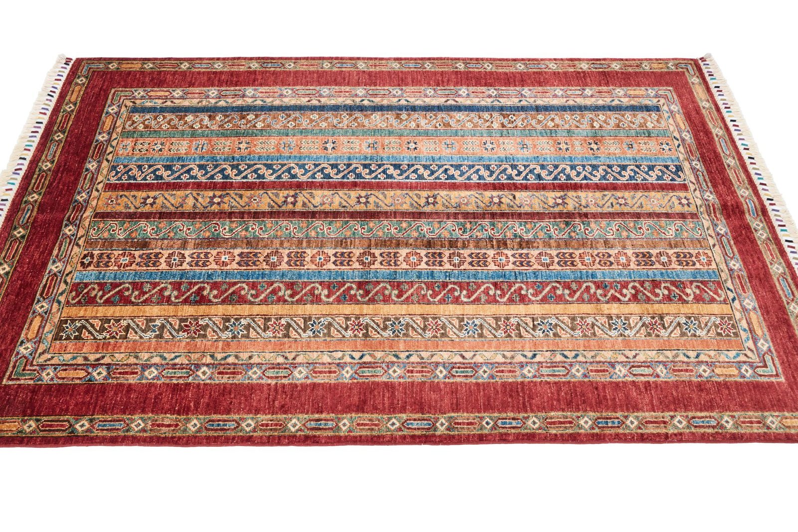 El Dokuma Şal Kırmızı Yün ÖÇİS1062