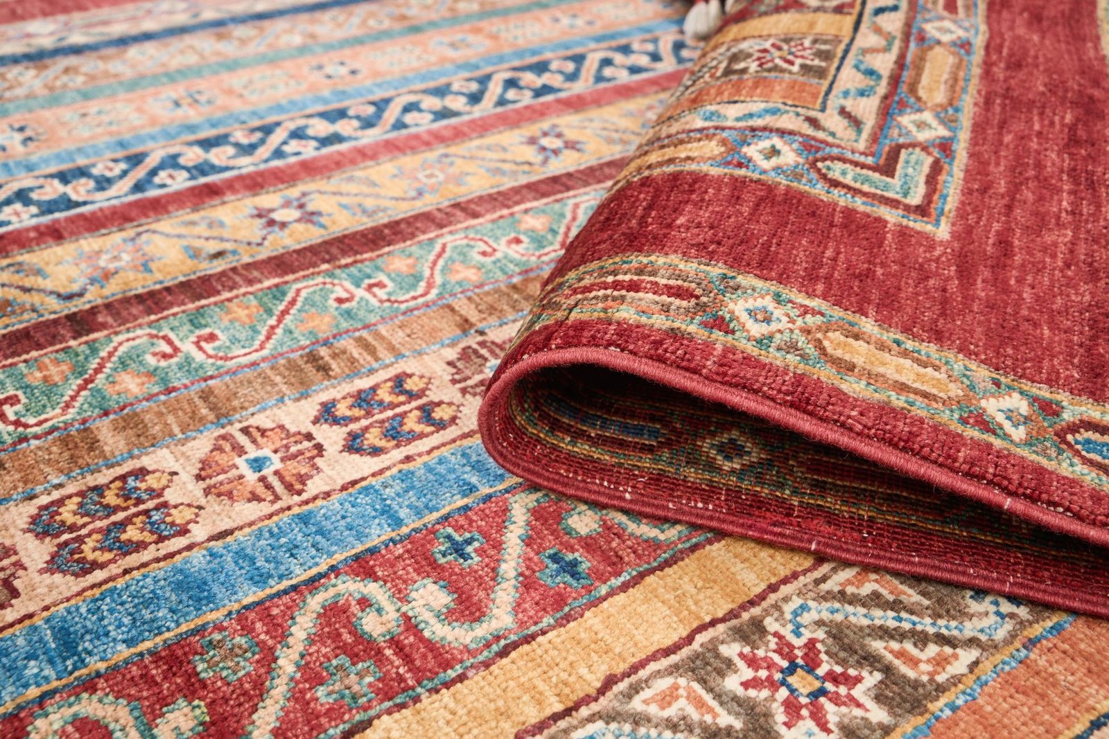 El Dokuma Şal Kırmızı Yün ÖÇİS1062