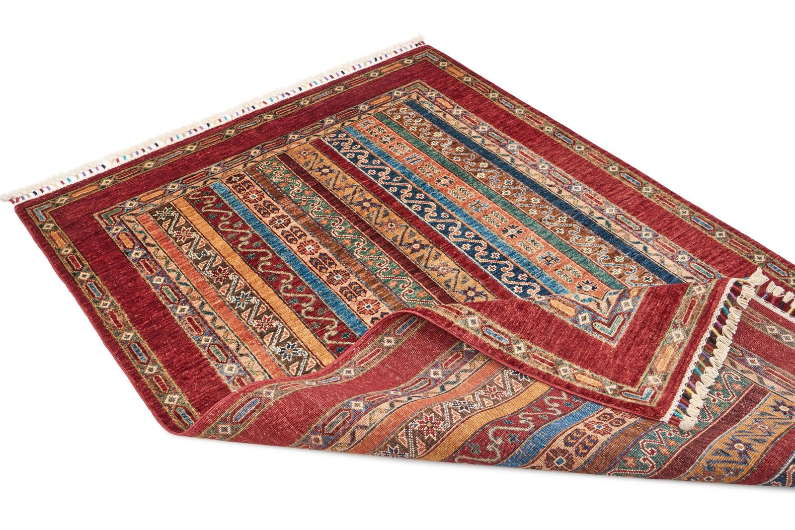 El Dokuma Şal Kırmızı Yün ÖÇİS1062