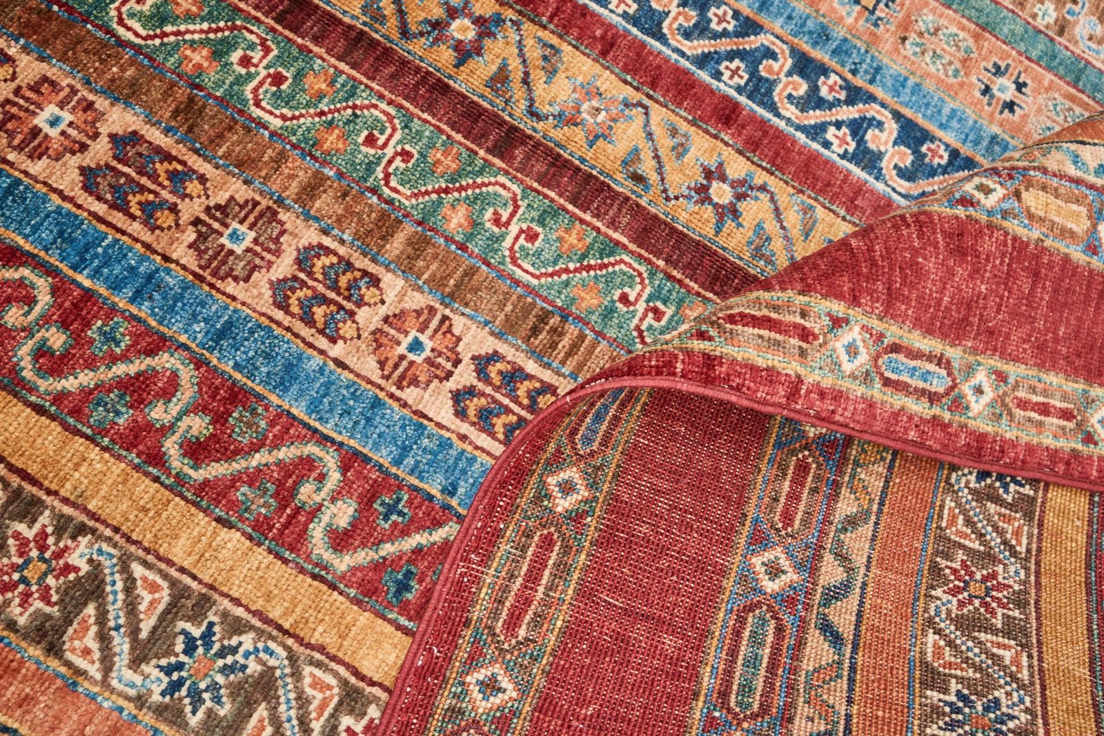 El Dokuma Şal Kırmızı Yün ÖÇİS1062