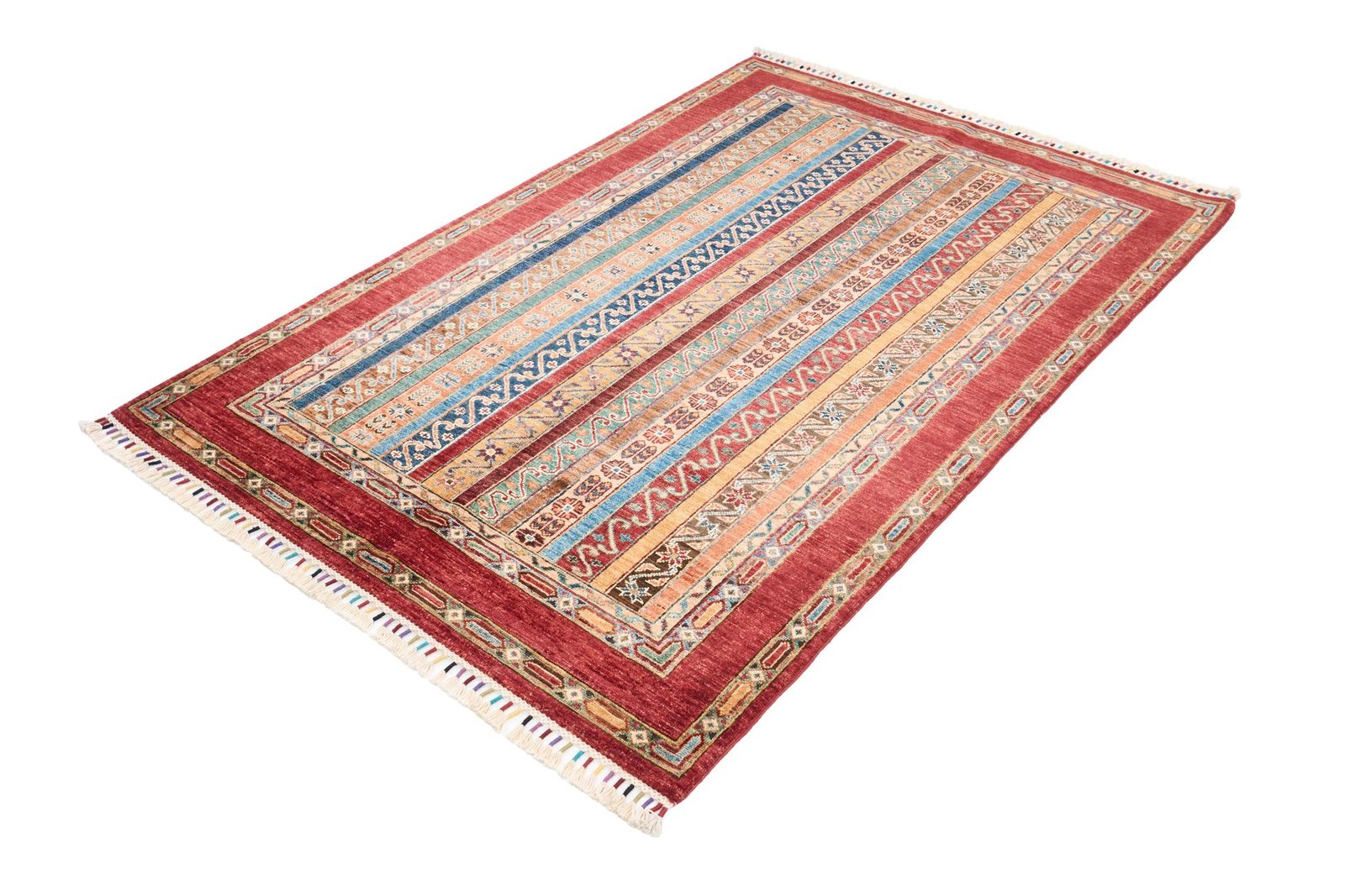 El Dokuma Şal Kırmızı Yün ÖÇİS1062