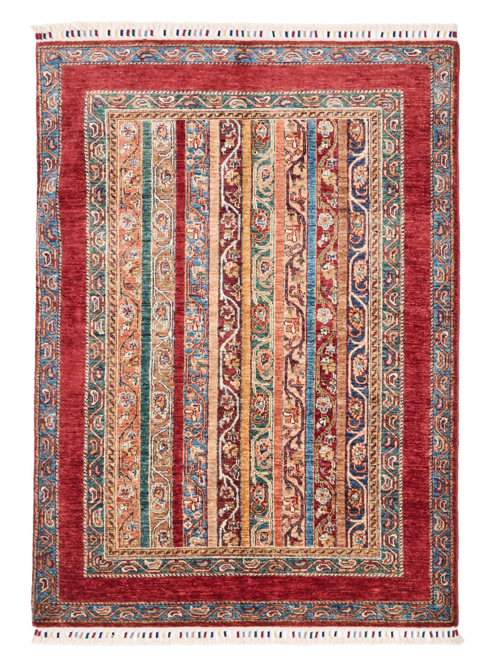 El Dokuma Şal Kırmızı Yün ÖÇİS1065