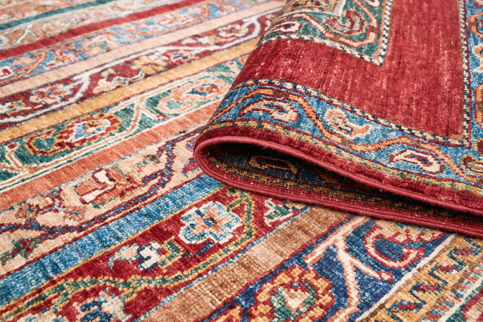 El Dokuma Şal Kırmızı Yün ÖÇİS1065