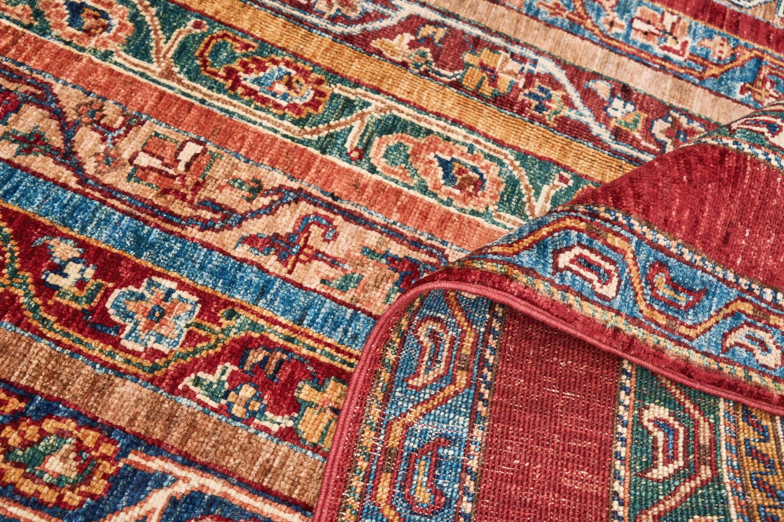 El Dokuma Şal Kırmızı Yün ÖÇİS1065