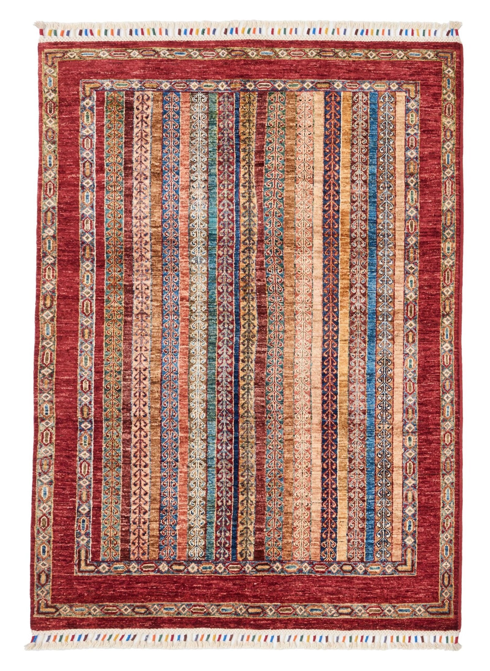 El Dokuma Şal Kırmızı Yün ÖÇİS1069