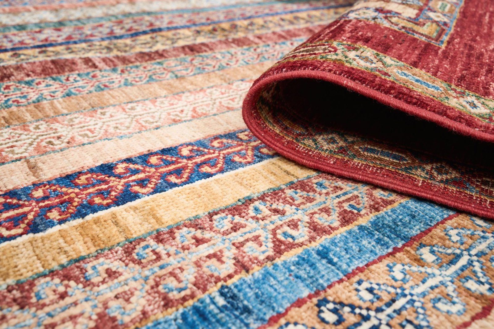 El Dokuma Şal Kırmızı Yün ÖÇİS1069