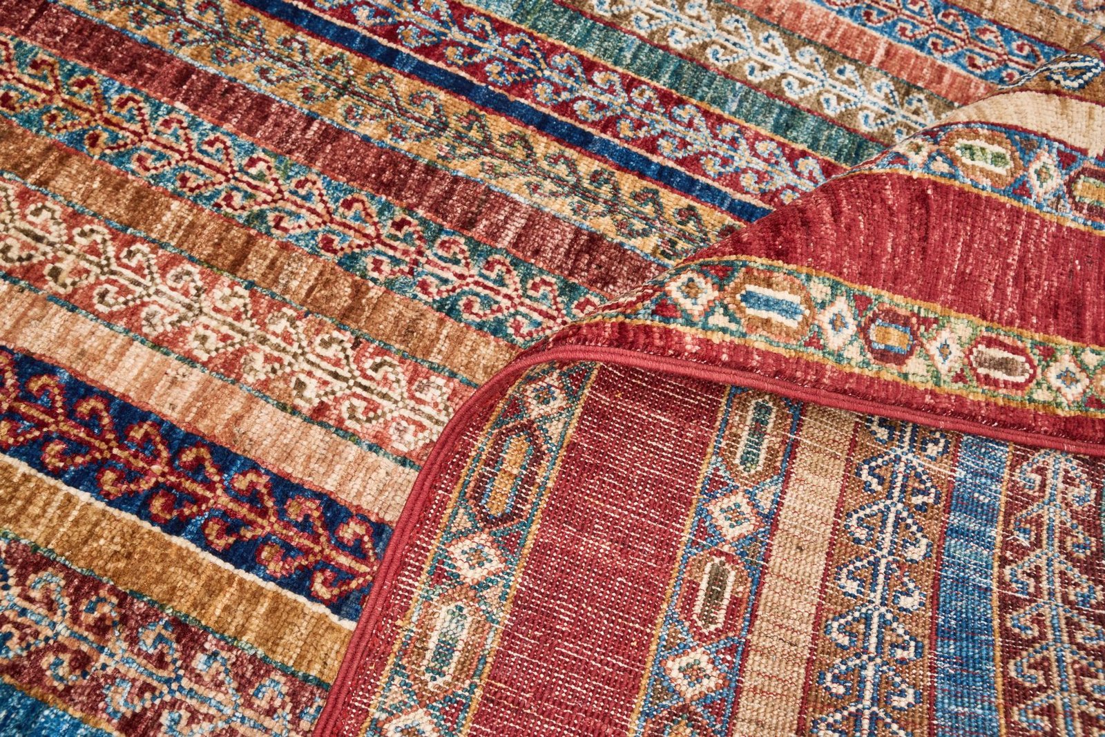 El Dokuma Şal Kırmızı Yün ÖÇİS1069