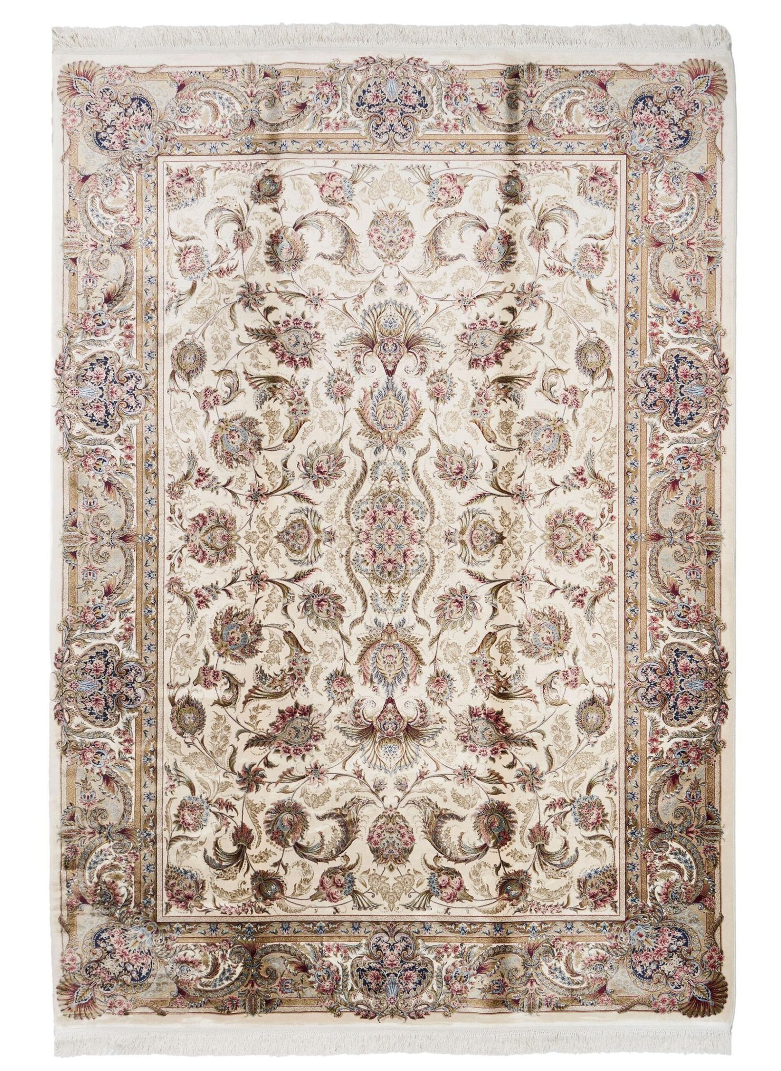 Makine İpek İsfahan Krem Halı ISF01