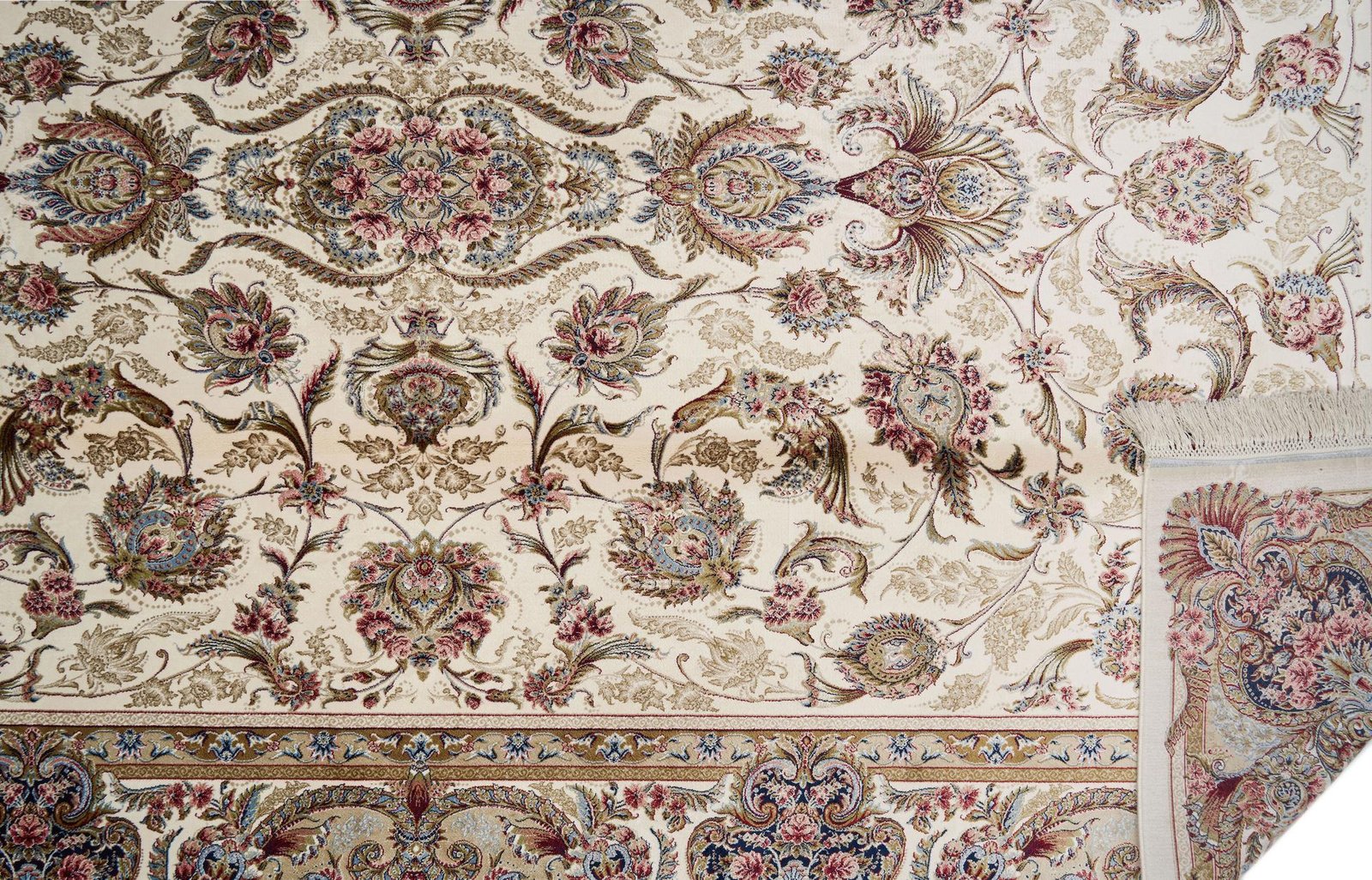 Makine İpek İsfahan Krem Halı ISF01