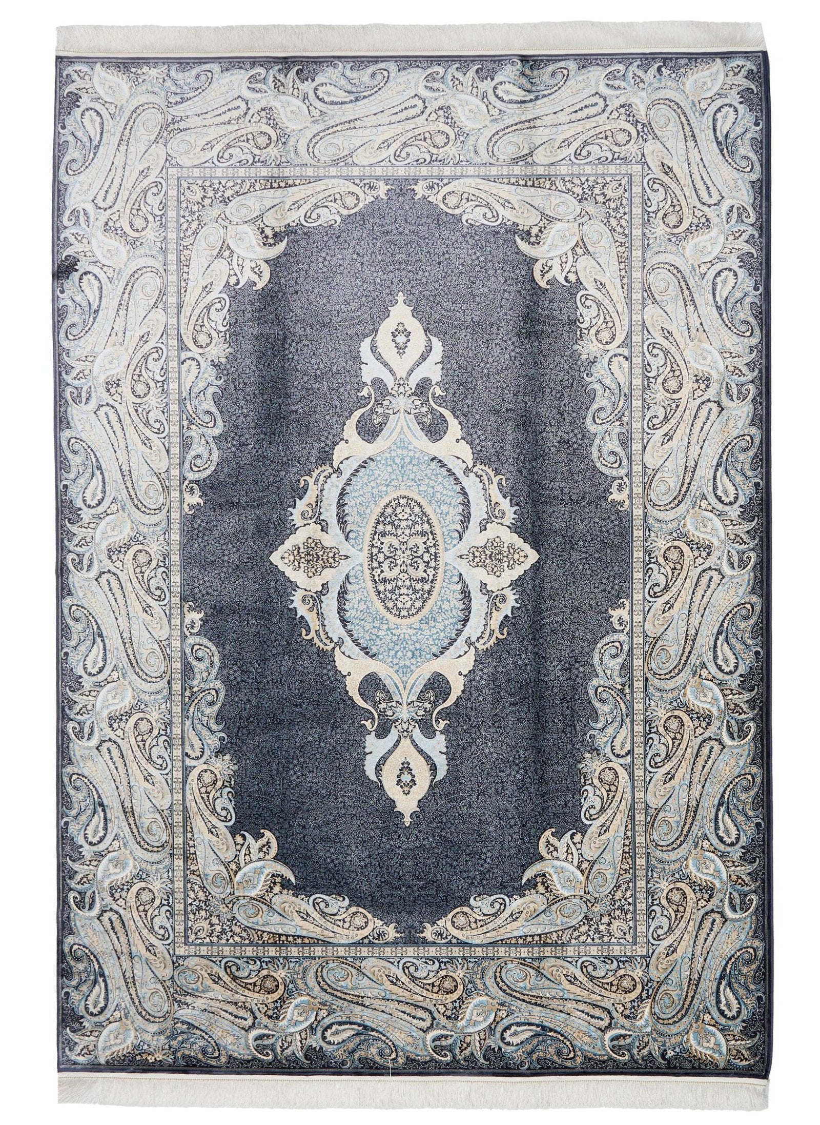 Makine İpek Jumeriah Mavi Halı 6180