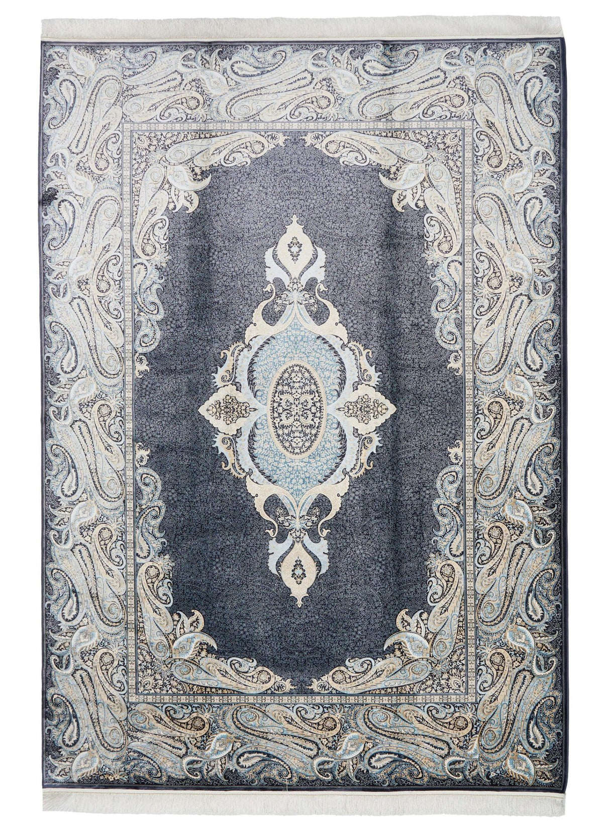 Makine İpek Jumeriah Mavi Halı 6180