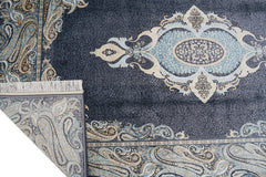 Makine İpek Jumeriah Mavi Halı 6180