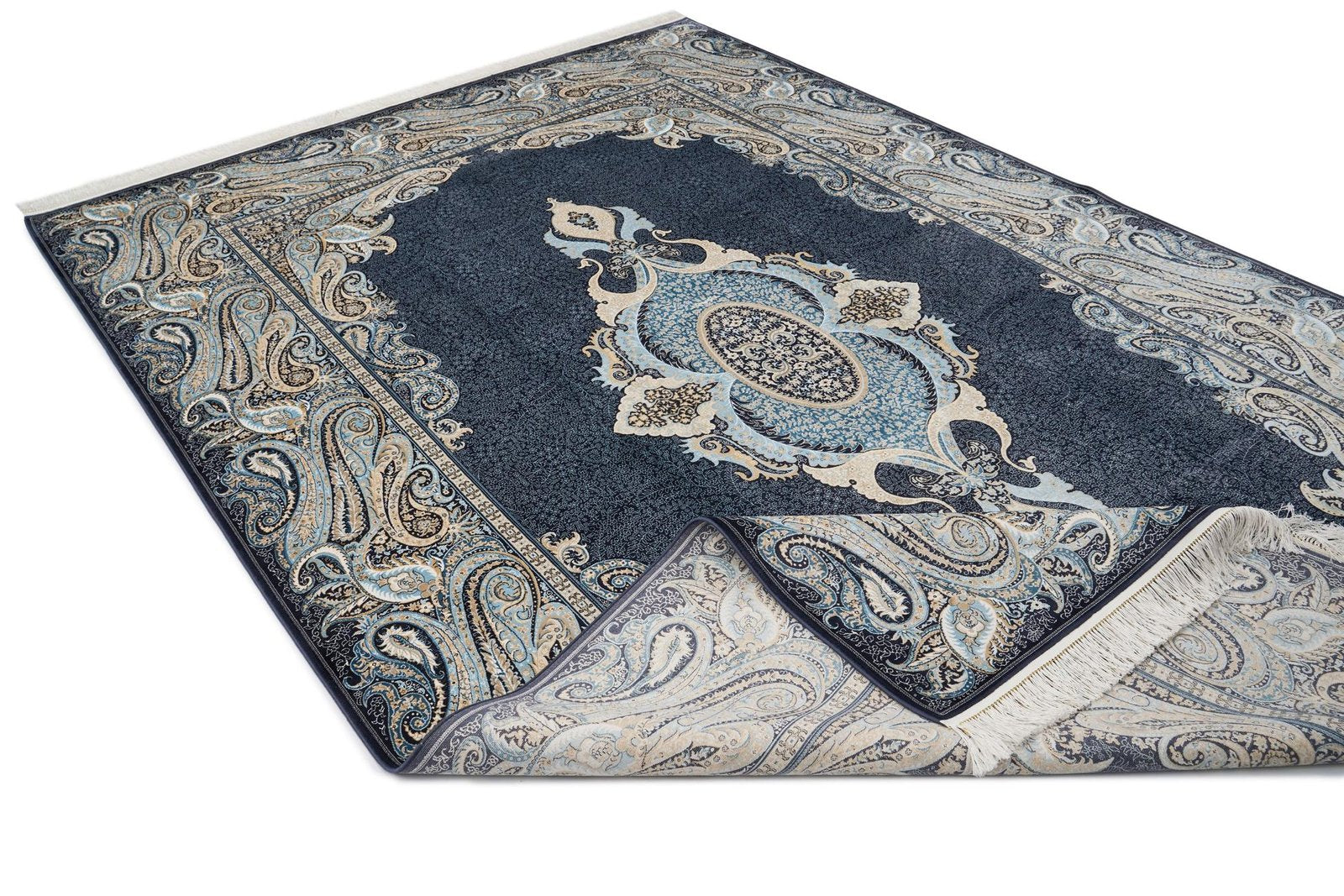 Makine İpek Jumeriah Mavi Halı 6180