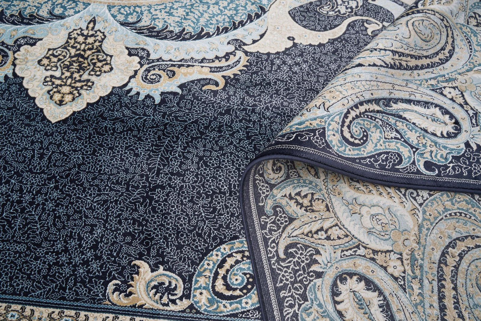 Makine İpek Jumeriah Mavi Halı 6180