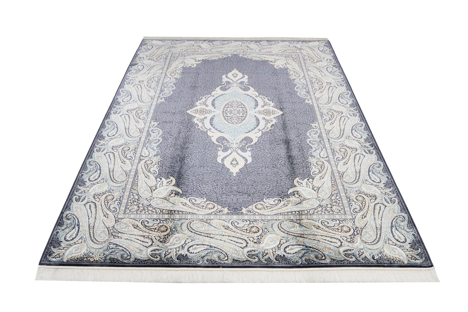 Makine İpek Jumeriah Mavi Halı 6180