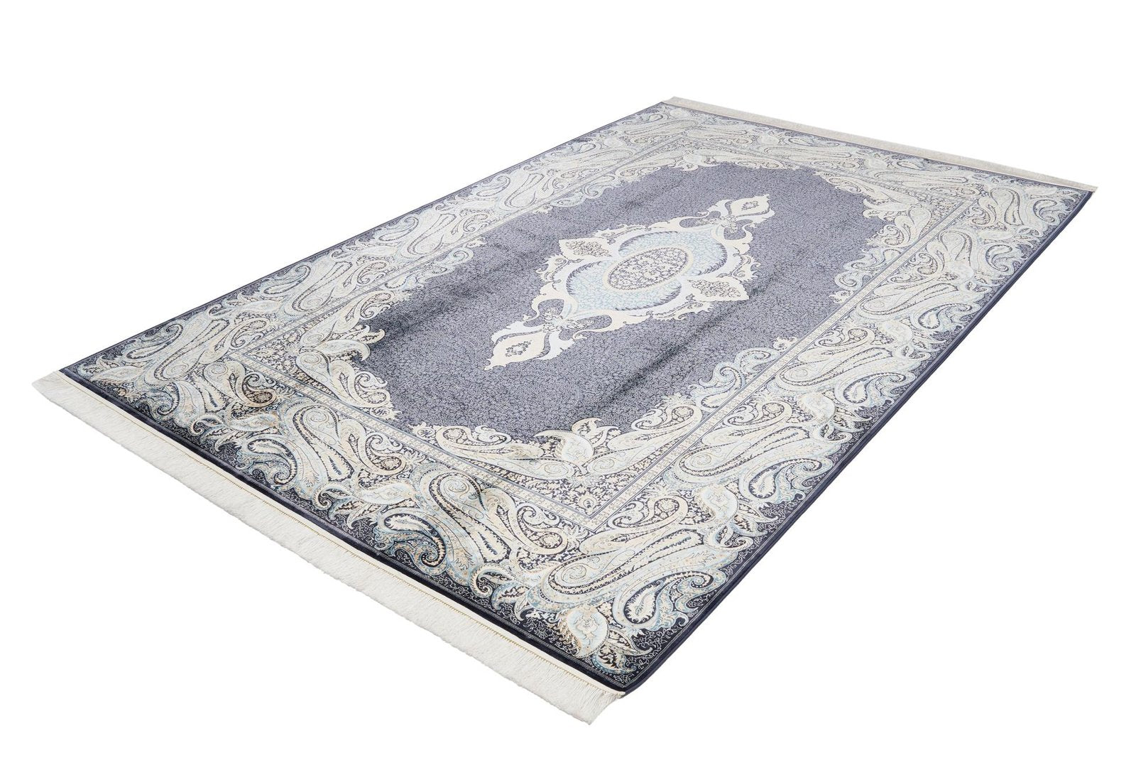 Makine İpek Jumeriah Mavi Halı 6180